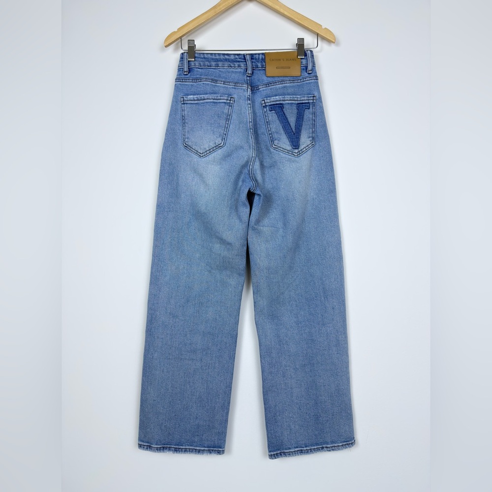 DSQUARED2 Caten’s Jeans Wide Leg Denim Size S Light Wash High Rise